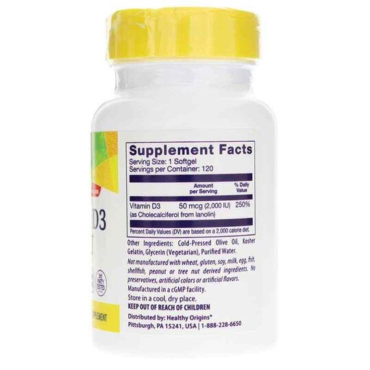 Vitamin D3 2000 IU (50mcg), HLO